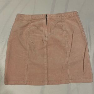 pink f21 corduroy skirt